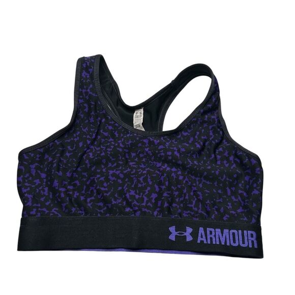 Under Armour Black and Purple Patterned Sports Bra small - Picture 1 of 5